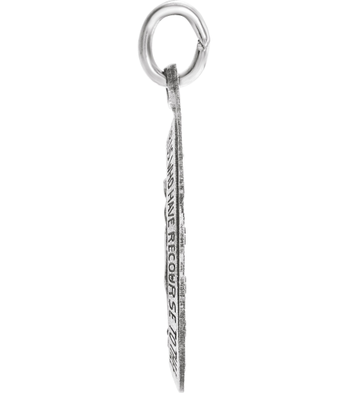 R5020 Pendant 14K White 15 X 11 Mm Polished Oval Miraculous Medal