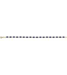 651539 Bracelet Set 14K Yellow Oval Lab-Grown Blue Sapphire 6 X 4 Mm 7 14 In Polished Lab-Grown Blue Sapphire Bracelet