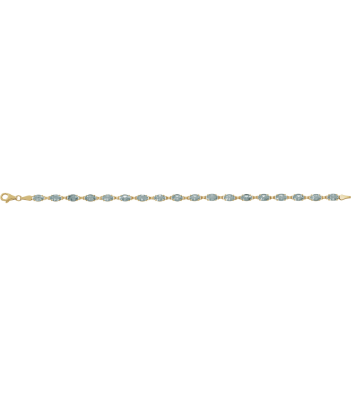 651539 Bracelet Set 14K Yellow Oval Natural Sky Blue Topaz 6 X 4 Mm 7 14 In Polished Natural Sky Blue Topaz 7.25 Inch Bracelet