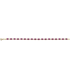 651539 Bracelet Set 14K Yellow Oval Lab-Grown Ruby 6 X 4 Mm 7 14 In Polished Lab-Grown Ruby Bracelet