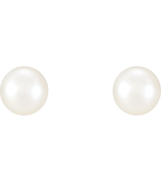 21372 Earring Set Cultured White Freshwater Pearl Pearl 5.0-5.5 Mm Sterling Silver Pair Friction Backs Included Polished Freshwater Cultured Pearl Earrings With Backs