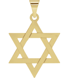 R5032 Pendant 18K Yellow 25 X 19 Mm Polished Star Of David Pendant