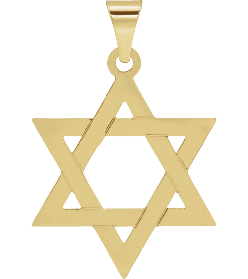 R5032 Pendant 18K Yellow 25 X 19 Mm Polished Star Of David Pendant