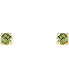 1874 14K Yellow Set Round Natural Peridot Pair 2.5 Mm Friction Friction Backs Included 4-Prong Polished Natural Peridot Stud Earrings