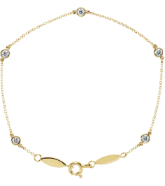 651577 Bracelet Set 14K Yellow Round Natural Diamond 2.5Mm 13 Ctw I1, H+ 7 In Polished Station Bracelet