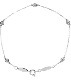 651577 Bracelet Set 14K White Round Natural Diamond 2.5Mm 13 Ctw I1, H+ 7 In Polished Station Bracelet