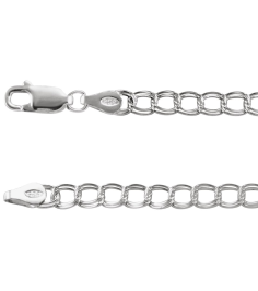 Ch330 Sterling Silver Curb 4 Mm 7 In Lobster Clasp Polished Curb Chain