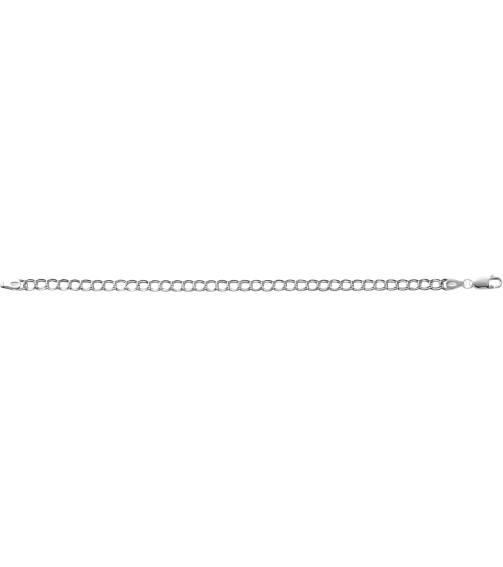 Ch330 Sterling Silver Curb 4 Mm 7 In Lobster Clasp Polished Curb Chain