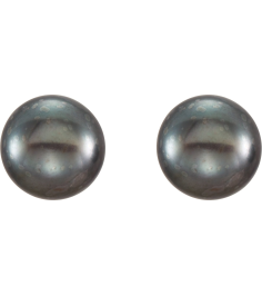 651659 14K Yellow Set Pearl Cultured Black Freshwater Pearl Pair 6.0-7.0 Mm Friction Friction Backs Included Polished Freshwater Black Cultured Pearl Earrings