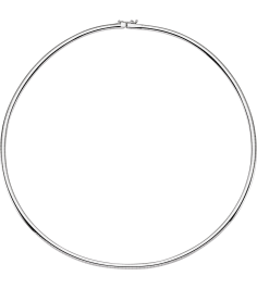 Ch1025 14K White Omega 3 Mm 16 In Box Clasp Polished Omega Chain