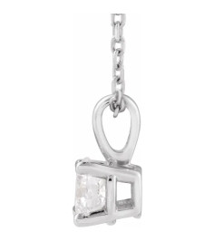 14K White 1 1/4 CT Lab-Grown Diamond 18" Necklace