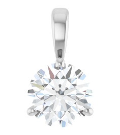 14K White 5/8 CTW Lab-Grown Diamond 18" Necklace