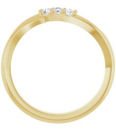 14K Yellow .08 CTW Natural Diamond Three-Stone Ring