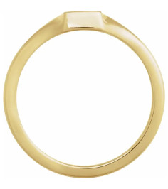 14K Yellow Signet Ring